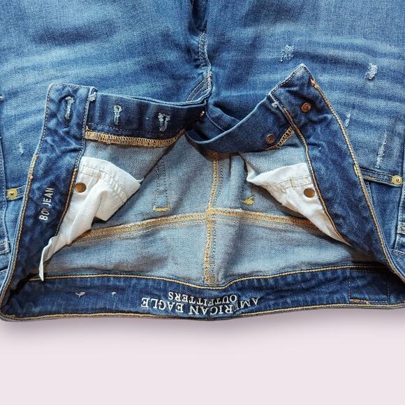 American Eagle Boy Fit Jean Size 8 - Picture 3 of 6